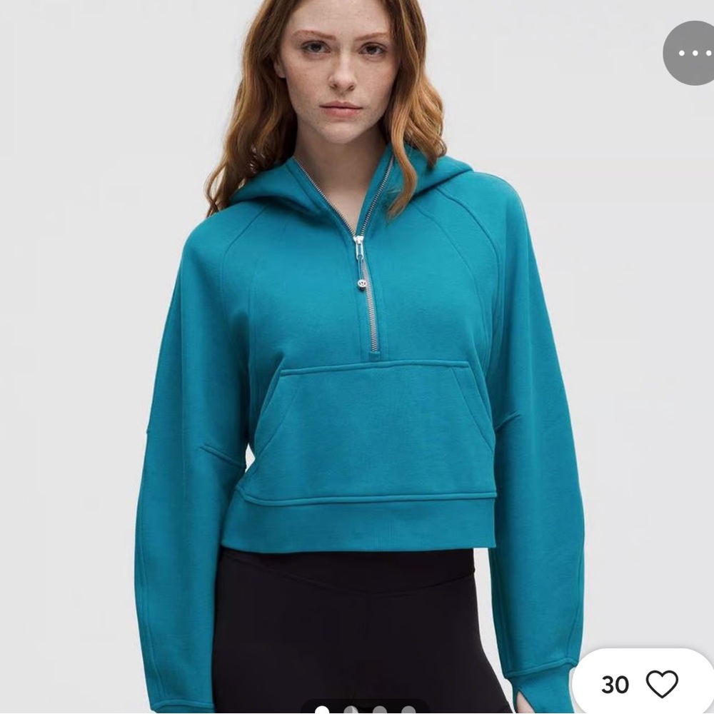 Lululemon Scuba Oversized Half 1/2 Zip Hoodie Blue Sweatshirt